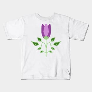 Pretty Purple Flower Kids T-Shirt